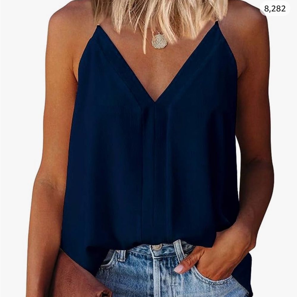 Navy razor back tank from Amazon size Xl